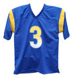 Cam Akers Autographed/Signed Blue Pro Style Jersey Beckett 40317