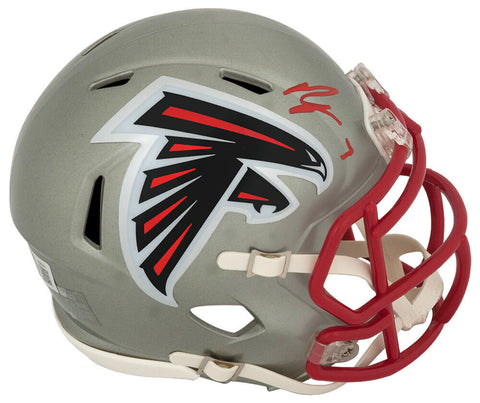 Bijan Robinson Signed Atlanta Falcons FLASH Riddell Speed Mini Helmet -(Beckett)