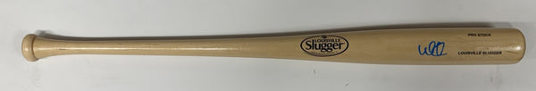 Brewers WILLIAM CONTRERAS Signed Louisville Slugger Blonde Bat AUTO - BAS