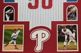 FRAMED PHILADELPHIA PHILLIES JAMIE MOYER AUTOGRAPHED SIGNED JERSEY PLAYBALL COA