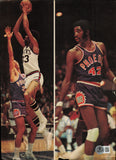 Kareem Abdul Jabbar & Hawkins Autographed Magazine Page Photo Beckett AE08246