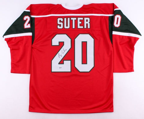 Ryan Suter Signed Wild Jersey (Beckett COA) 7th Overall Pick 2003 NHL Draft