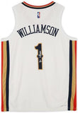 FRMD Zion Williamson Pelicans Signed 2021-22 White Nike Mixtape Swingman Jersey