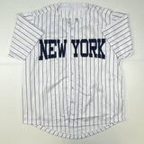 Autographed/Signed Jason Giambi New York Pinstripe Jersey PSA/DNA COA