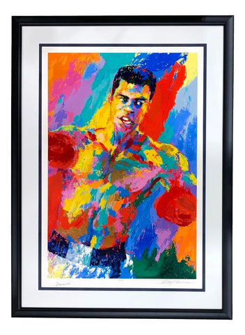 Muhammad Ali Leroy Neiman Signed Framed 29x45 Neiman Ali Serigraph JSA LOA