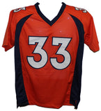 Javonte Williams Autographed/Signed Pro Style Orange XL Jersey BAS 32104