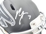 BIJAN ROBINSON AUTOGRAPHED FALCONS SLATE GRAY SPEED MINI HELMET BECKETT 230236