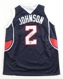 Joe Johnson Signed Atlanta Hawks Jersey (Beckett) 7xNBA All Star Shooting Guard