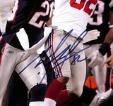 Mario Menningham NY Giants Signed Super Bowl XLVI 8x10 Photo Steiner XHC125