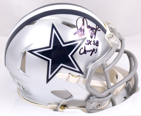 Jay Novacek Autographed Cowboys Speed Mini Helmet w/3x SB Champs- Beckett W Holo