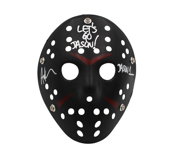Ari Lehman Signed Friday the 13th Black Costume Mask -Let's Go Jason & Jason 1