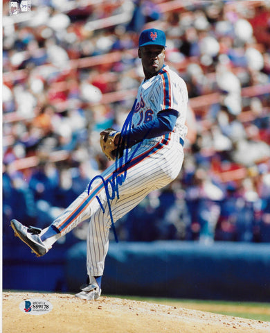 Dwight Doc Gooden Autographed New York Mets 8x10 Photo Beckett Authenticated