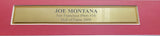 49ERS JOE MONTANA AUTOGRAPHED SIGNED FRAMED RED JERSEY TRISTAR HOLO 200421