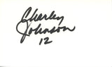 Charley Johnson Autographed St Louis Cardinals Index Card Beckett 45382