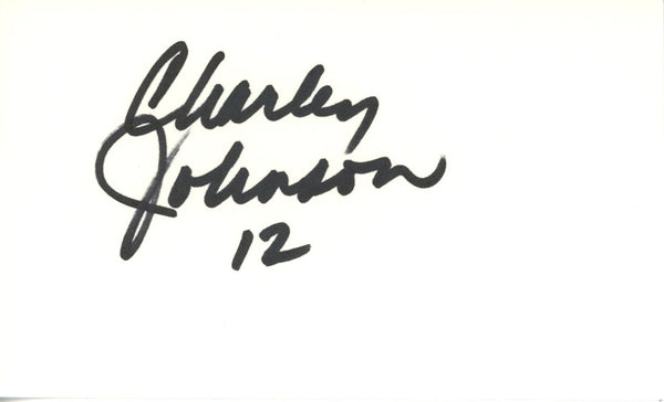 Charley Johnson Autographed St Louis Cardinals Index Card Beckett 45382