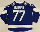 Lightning Victor Hedman Autographed Signed Blue CCM Jersey Beckett QR #BP55345