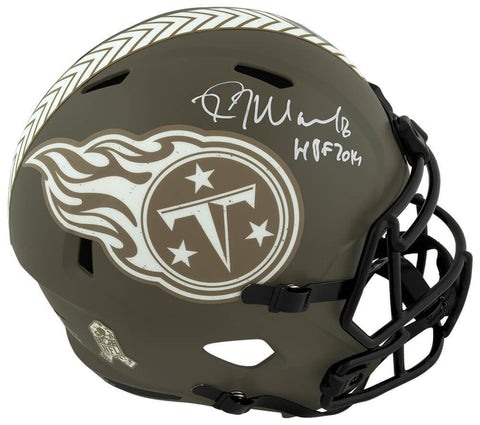 Kevin Mawae Signed Titans SALUTE Riddell F/S Speed Rep Helmet w/HOF'19 -(SS COA)
