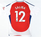 William Saliba Autographed Arsenal Home Soccer Jersey #12 - Beckett Hologram *M