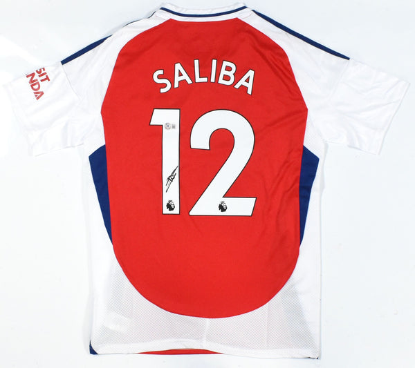 William Saliba Autographed Arsenal Home Soccer Jersey #12 - Beckett Hologram *M