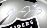 Josh Jacobs Autographed Raiders F/S Flash Speed Helmet #8- Beckett W Hologram