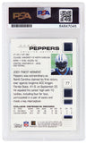 Julius Peppers Signed Panthers 2002 Topps Finest Rookie Card #77 (PSA - Auto 10)