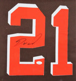 Denzel Ward Signed Cleveland Browns 35x43 Custom Framed Jersey Display (JSA COA)