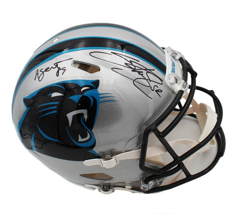 Steve Smith Sr Signed Panthers Speed Authentic Helmet with "Agent 89" Insc