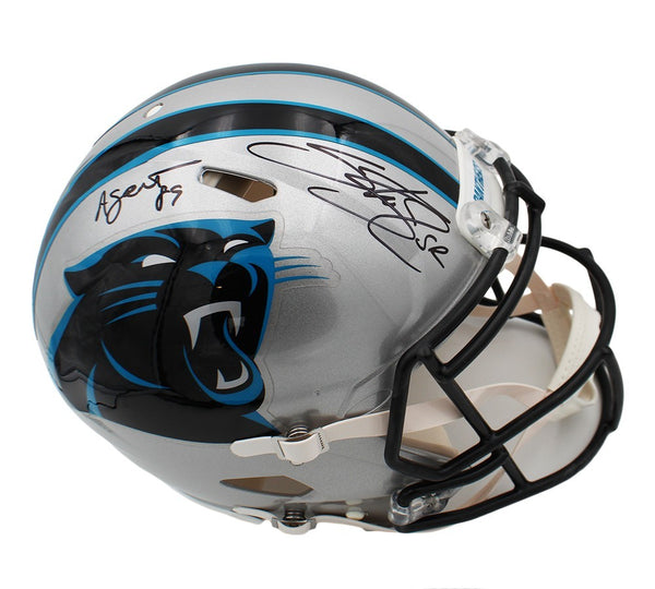 Steve Smith Sr Signed Panthers Speed Authentic Helmet with "Agent 89" Insc