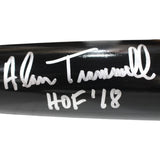 Alan Trammell Autographed Detroit Tigers Black Bat HOF Beckett Witness 49312