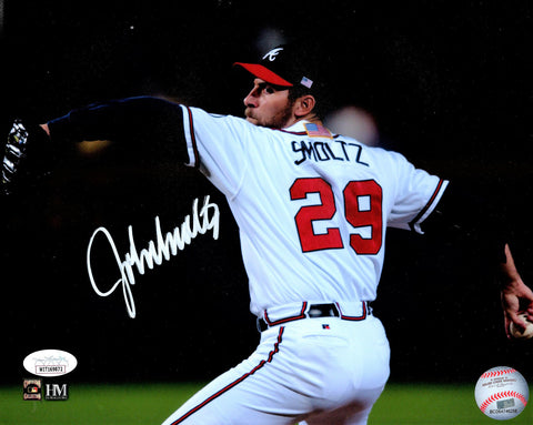 Atl Braves JOHN SMOLTZ Signed 8x10 photo #3 AUTO - HOF - CY - WS CHAMP - JSA
