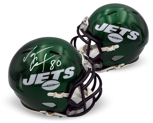 Wayne Chrebet Autographed New York Jets Football Mini Helmet JSA Witness