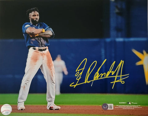 Randy Arozarena Autographed Tampa Rays 11x14 Photo Beckett Witnessed