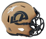 Rams Jared Verse Signed Salute To Service II Speed Mini Helmet W/ Case BAS Wit