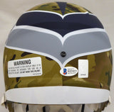 RUSSELL WILSON AUTOGRAPHED SEAHAWKS CAMO FULL SIZE HELMET RW & BECKETT 182232