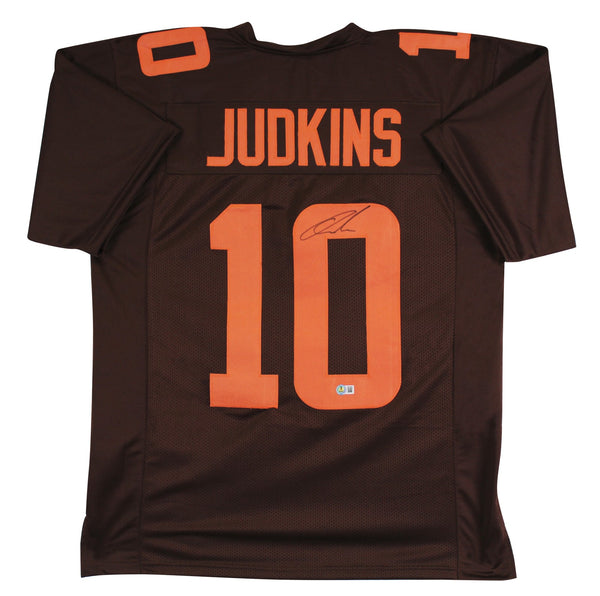 Quinshon Judkins Signed Brown Color Rush Pro Style Jersey BAS Witnessed