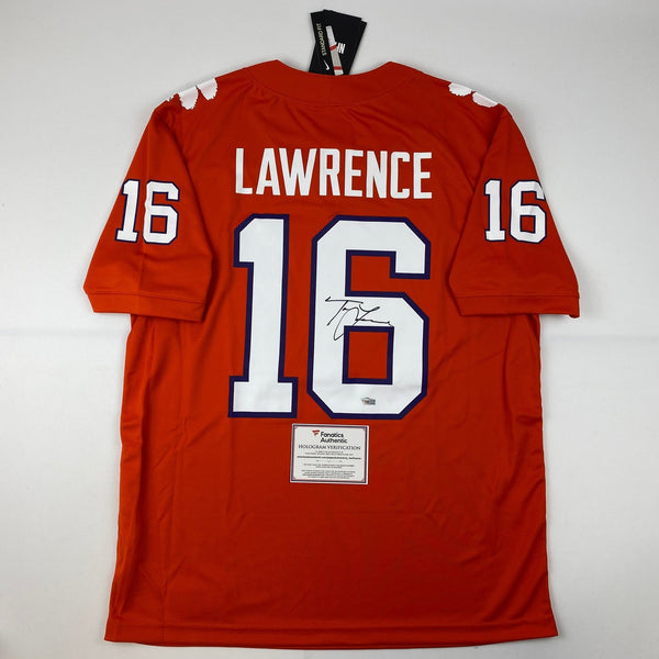 Autographed/Signed Trevor Lawrence Clemson Orange Jersey Fanatics COA