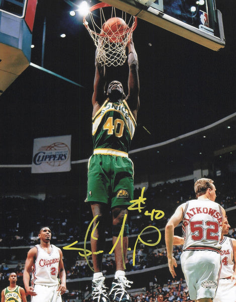 Shawn Kemp Autographed Signed 11x14 Photo Seattle Supersonics MCS Holo #64123