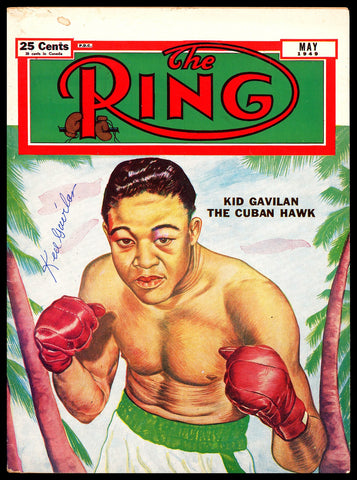 Kid Gavilan Autographed Signed Ring Magazine Beckett BAS QR #BP55250