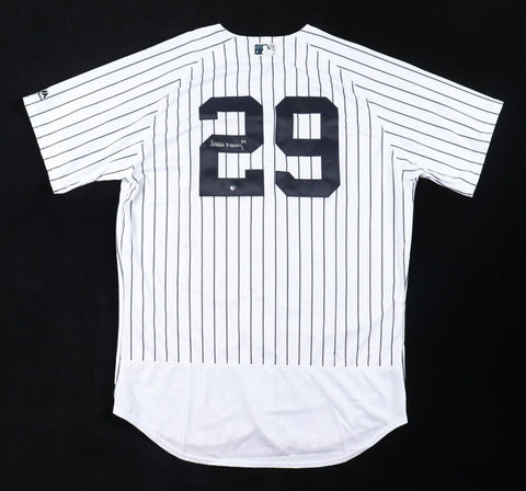 Brandon Drury Signed New York Yankees Majestic Pinstriped Home Jersey (Steiner)