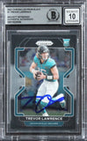 Trevor Lawrence Signed 2021 Chronicles Prizm Black #1 RC Card Auto 10! BAS Slab