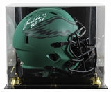 Eagles Eric Allen "HOF 25" Signed Rave Full Size Speed Rep Helmet W/ Case BAS W