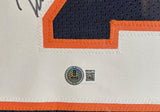 Patrick Surtain II Autographed Custom Navy Denver Broncos Jersey Framed BAS COA