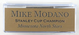 Mike Modano Signed North Stars Logo Puck with Case Inscribed "HOF 14" (JSA COA)