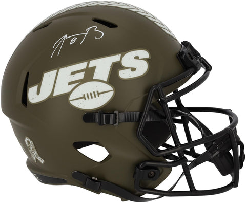 Aaron Rodgers New York Jets Signed Riddell 2022 Salute to Service Replica Helmet