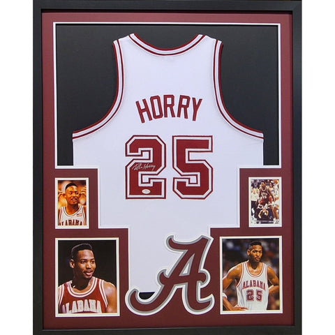Robert Horry Autographed Framed Alabama Jersey