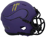 J.J. McCarthy Autographed Minnesota Vikings 'RAVE' Mini Speed Helmet Fanatics