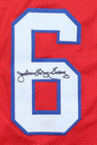 Julius Dr J Erving Philadelphia Signed Red Basketball Jersey JSA LOA