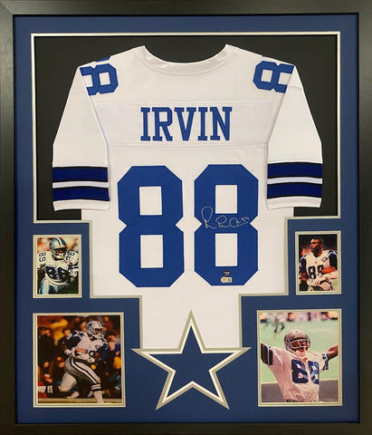 Michael Irvin Autographed Signed Framed White Dallas Cowboys Jersey BECKETT