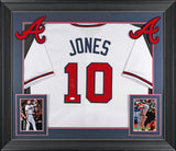 Chipper Jones Authentic Signed White Pro Style Framed Jersey JSA Wit #WPP593162