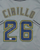 Brewers All Star JEFF CIRILLO Signed Custom Replica GREY Jersey AUTO - JSA